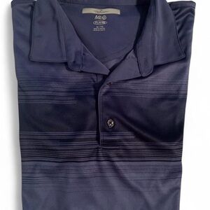 Greg Norman  Collection  XL  navy golf Polo with Stripes lightweight minimalist